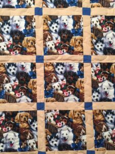 Quilt with puppies